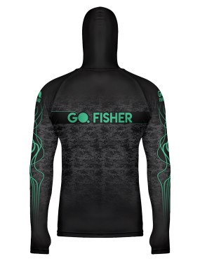 Camiseta de Pesca Masculina com Capuz Camuflado - GOCPZ 01