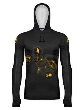 Camiseta de Pesca Masculina com Capuz Dourado - GOCPZ 05