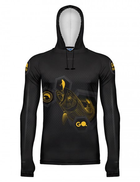 Camiseta de Pesca Masculina com Capuz Dourado - GOCPZ 05 - EX