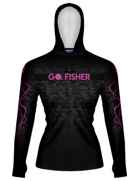 Camiseta de Pesca Feminina com Capuz Camuflado - GOCPZF 01