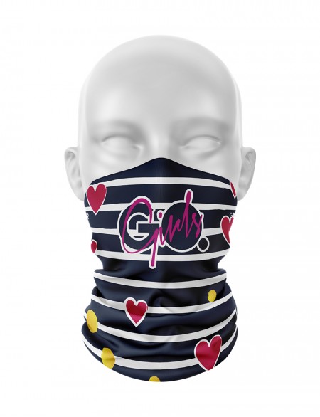 Tube Neck com proteção UV 50 Go Fisher GO 33 Heart Girls