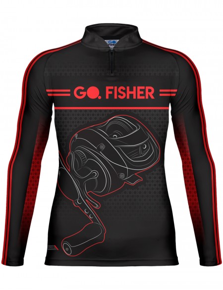 Camiseta de Pesca Go Fisher Action UV Carretilha - GF 10 - P
