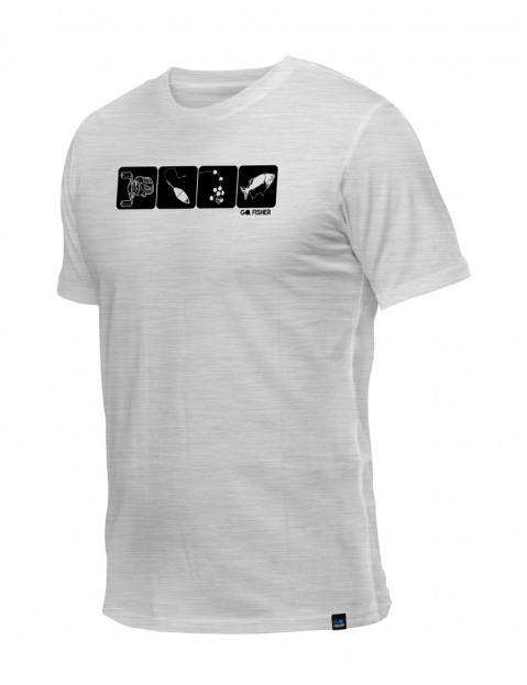 Camiseta Go Fisher casual 100% algodão - Tamba - Mescla