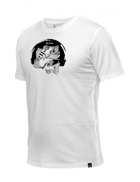 Camiseta Go Fisher casual 100% algodão - Tucuna - Branca