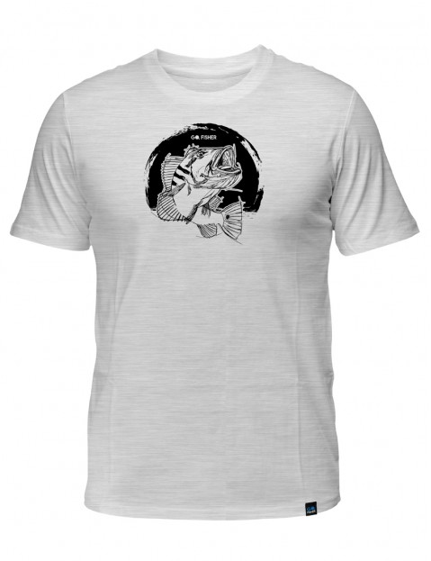 Camiseta Go Fisher casual 100% algodão - Tucuna - Mescla
