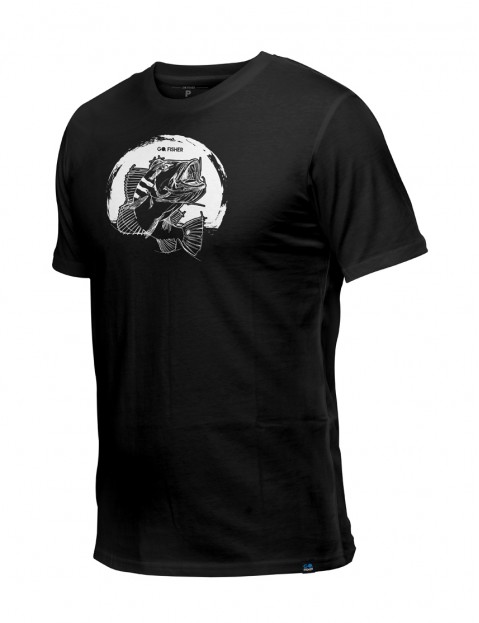 Camiseta Go Fisher casual 100% algodão - Tucuna - Preta
