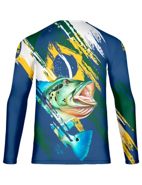 Camiseta de pesca proteção UV50 Tucunaré Brasil - GOCA 01