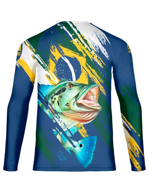 Camiseta de pesca proteção UV50 Tucunaré Brasil - GOCA 01
