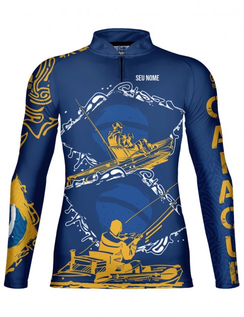 Camiseta De Pesca Go Fisher UV50+ Caiaqueiros - Personalizada