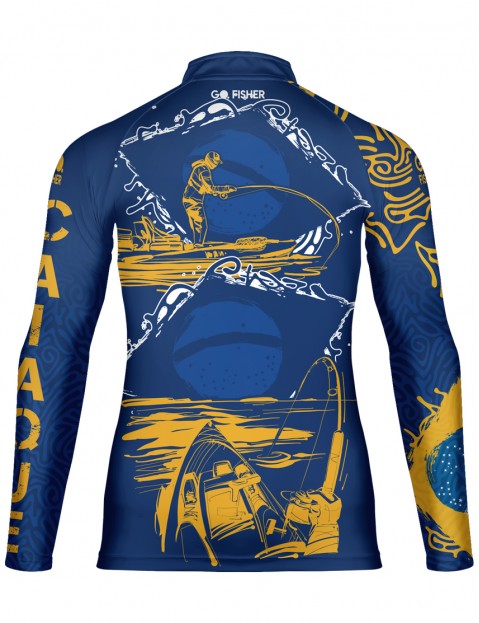 Camiseta De Pesca Go Fisher UV50+ Caiaqueiros - Personalizada