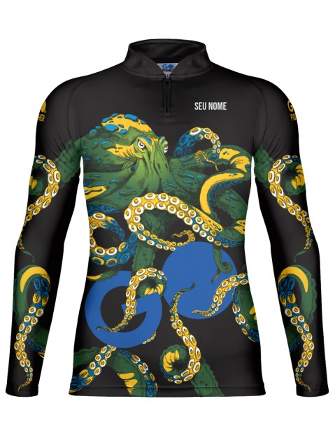 Camiseta De Pesca Go Fisher UV50+ Kraken - Personalizada