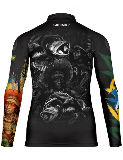 Camiseta De Pesca Go Fisher UV50+ Nativa - Personalizada