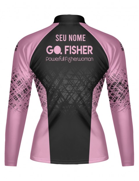 Camiseta de Pesca Feminina Go Fisher Powerful - GOG 06 - Personalizada