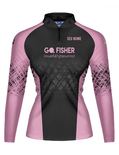 Camiseta de Pesca Feminina Go Fisher Powerful - GOG 06 - Personalizada