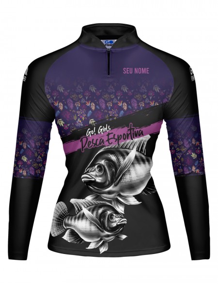 Camiseta de Pesca Feminina Go Fisher Tilápia - GOG 12 - Personalizada