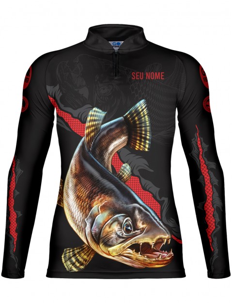 Camiseta de Pesca Go Fisher Action UV Traíra - GF 03 - Personalizada